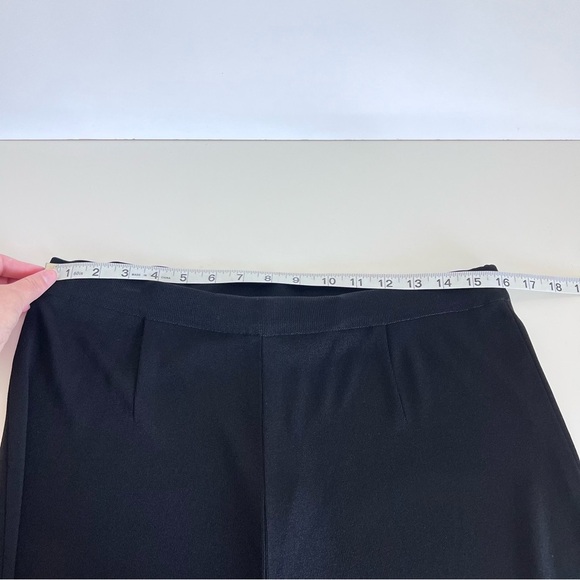 Exclusively Misook PL Black Knit Full Length Elastic Pull On Pants Straight Leg - Picture 7 of 10